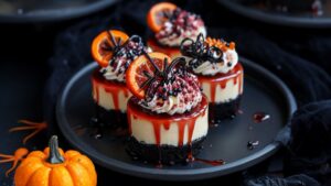 Halloween Mini Cheesecakes