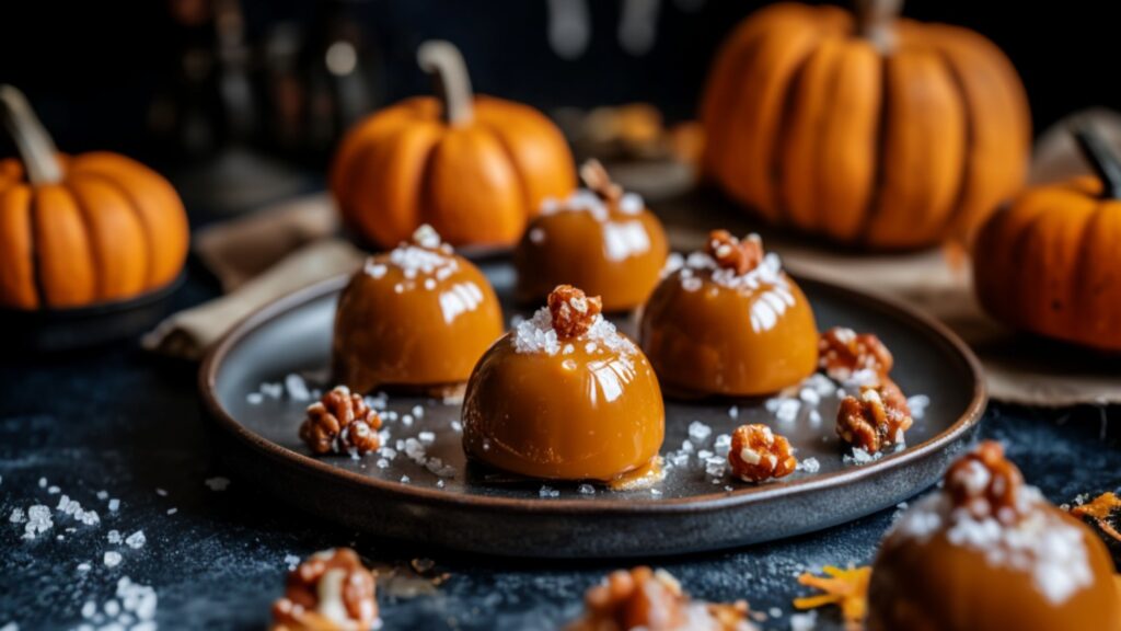 Salted Pumpkin Caramels